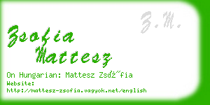 zsofia mattesz business card